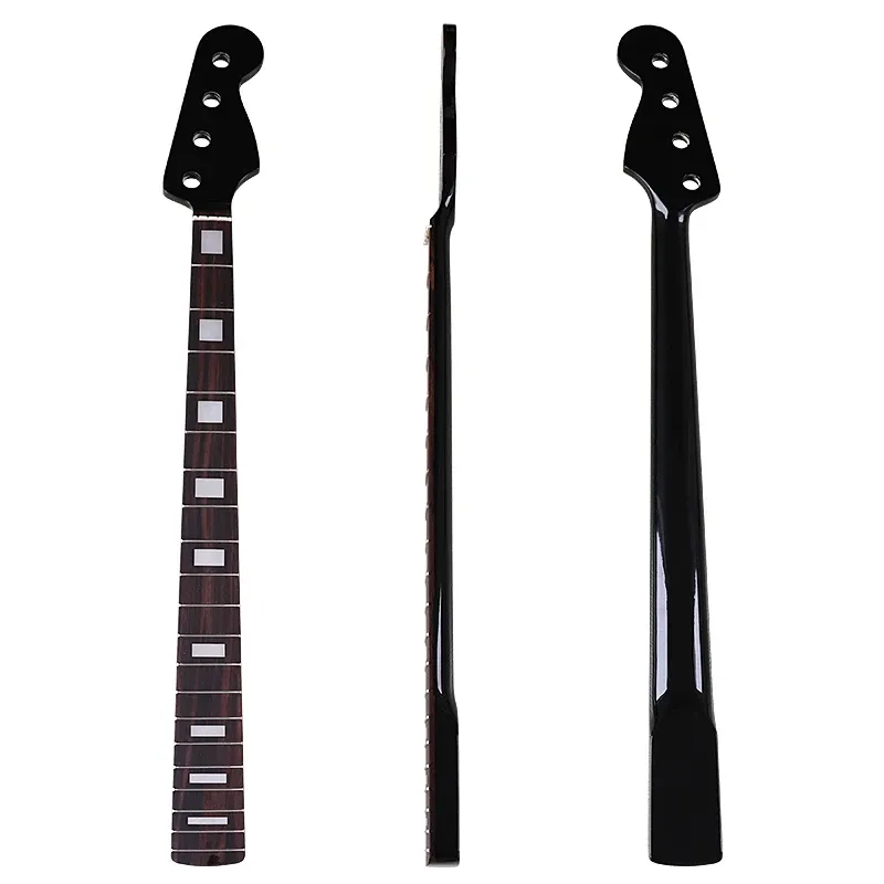 Cables Electic Bass Guitar Neck 4 String Black JB Electric Guitar Neck JB Neck Canada Maple Wood High Gloss 20F Jumbo Guitar Neck