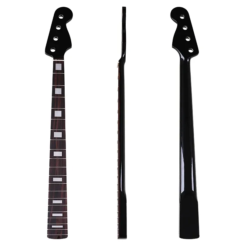 Kablar Electic Bass Guitar Neck 4 String Black JB Electric Guitar Neck JB Neck Canada Maple Wood High Gloss 20f Jumbo Guitar Neck