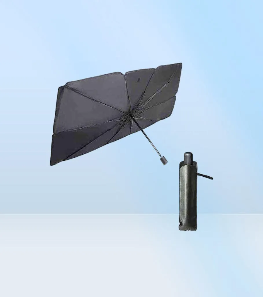 125 cm da 145 cm pieghevole per auto pieghevole parabrezza ombrello ombrello auto copertura rasata solare Isolamento del finestrino anteriore Protezione interno Y2201081229
