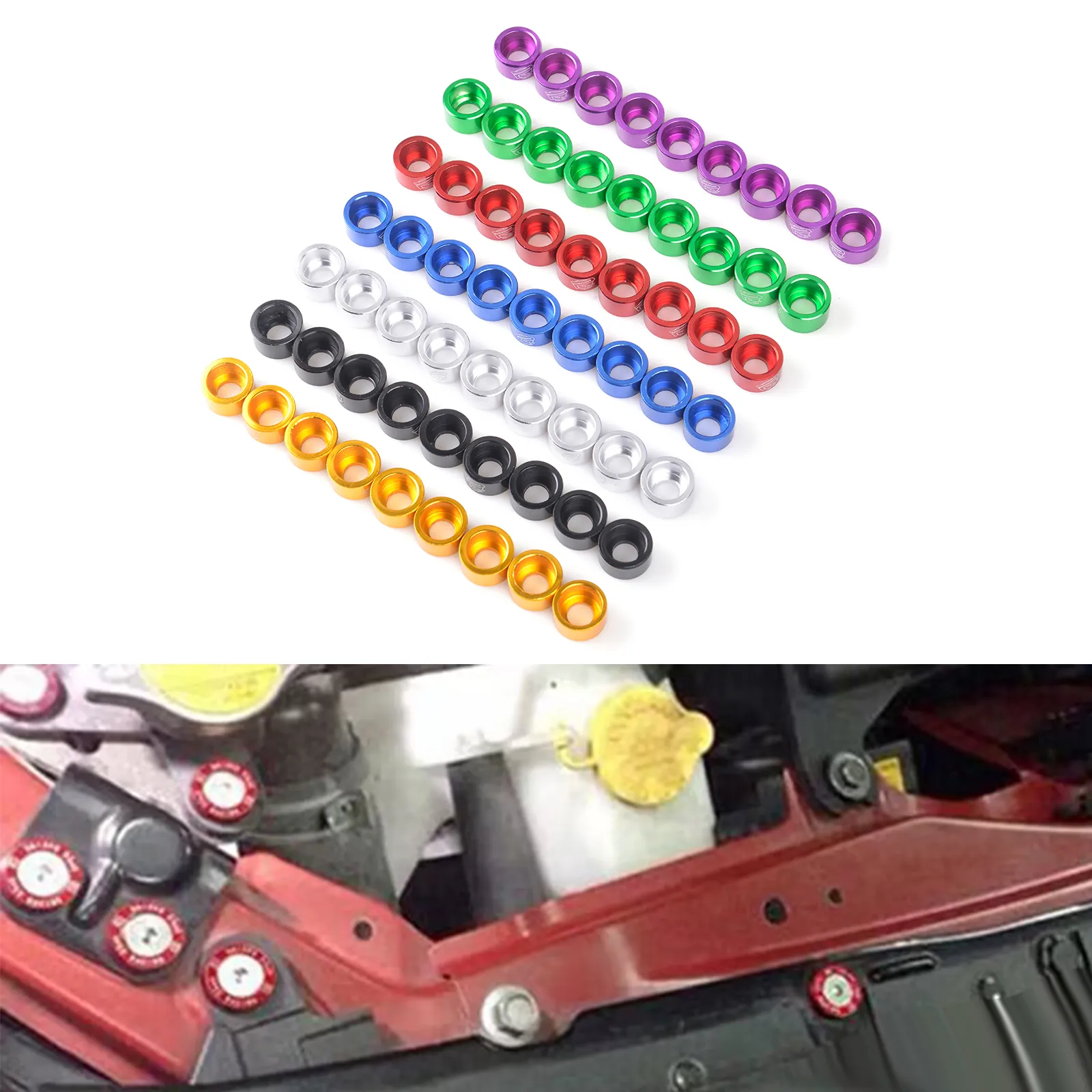 4PCS Spike License Plate Screws Kit - Decorative Anti-Theft Bolts For Car, Truck, Motorcycle