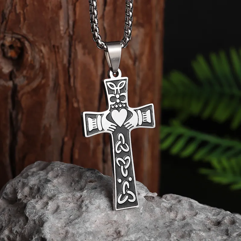 Religious Knot Vintage Celtic Knot Catholic Cross Necklace With... From Dhmallqueen ...