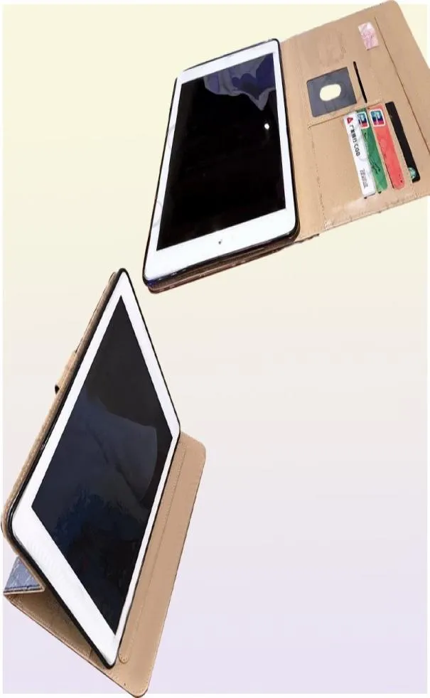 Luxo de luxo de luxo capa inteligente de capa de couro macio com slot de cartão para iPad 97 Air 2 3 4 5 6 7 Air2 Pro3480435
