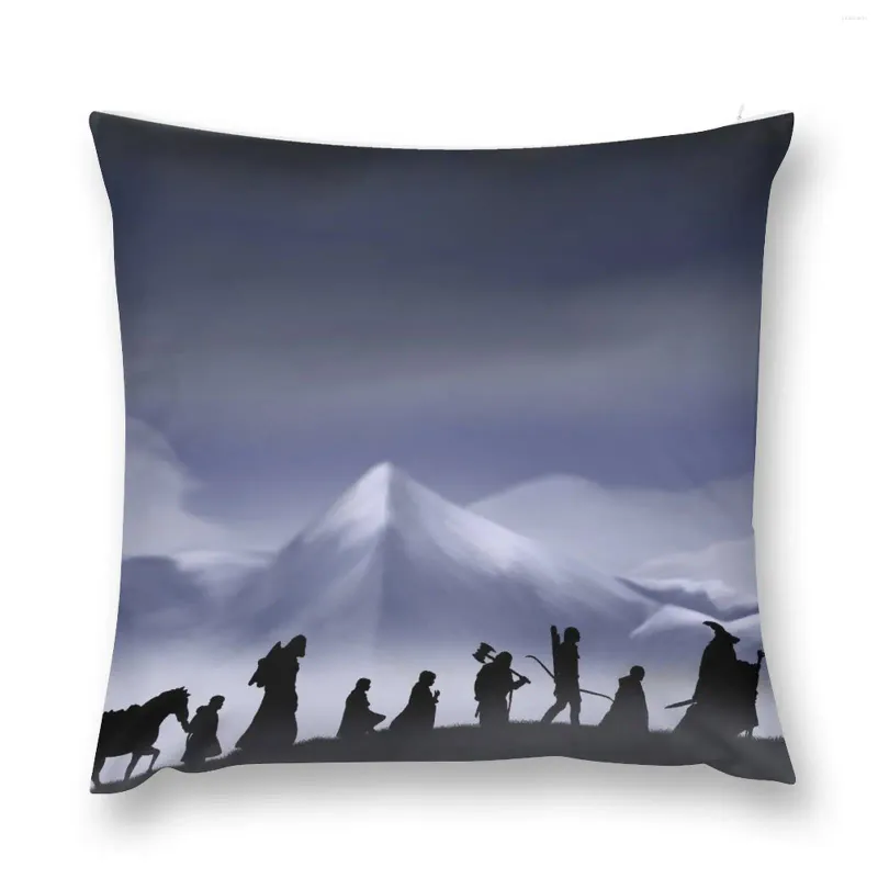 Pillow Fellowship of the Ring (avec arrière-plan) Throw S Couverture ornementale