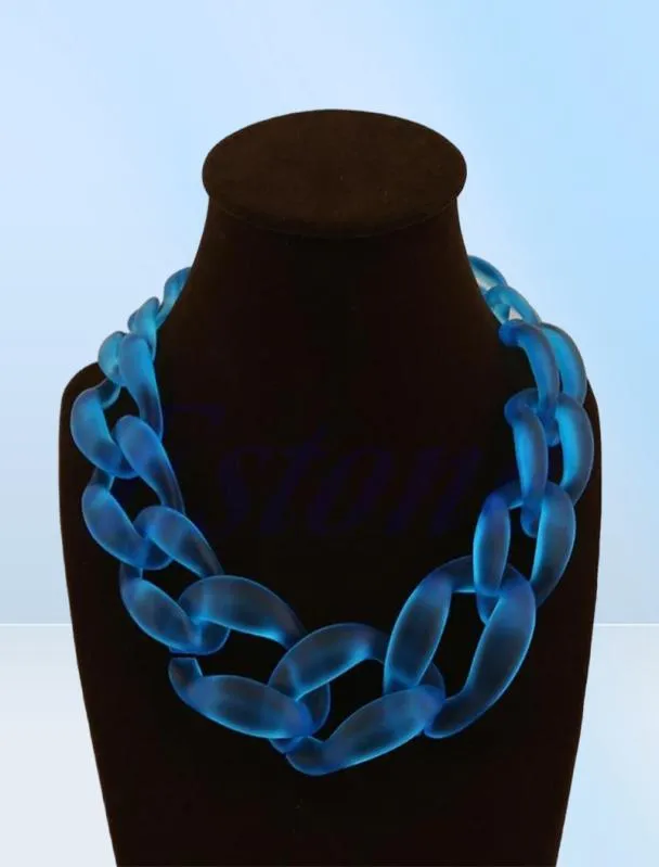 JAVRICK Lackingone Acrylic Collar Chunky Choker Statement Bib Chain Necklace Pendants 5 Color4924599