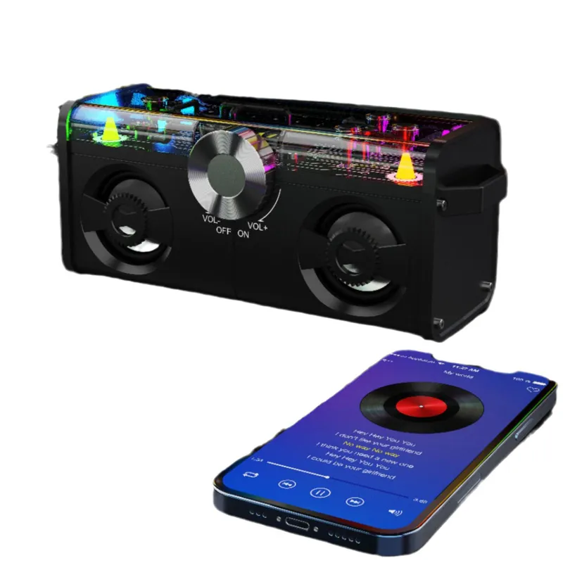 18サブウーファーを備えた透明なBluetoothスピーカー LEDライト見事な