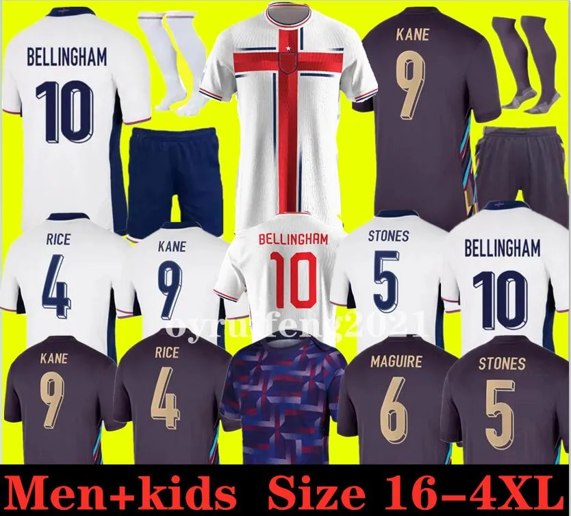 2024 Futbol Forması Kane Sterling Rashford Grealish Dağı Foden Saka 23 24 İngiltere Futbol Gömlek Erkek Çocukları Kit Üniformaları Alexander-Arnold Bellingham Fam Oyuncu 1234