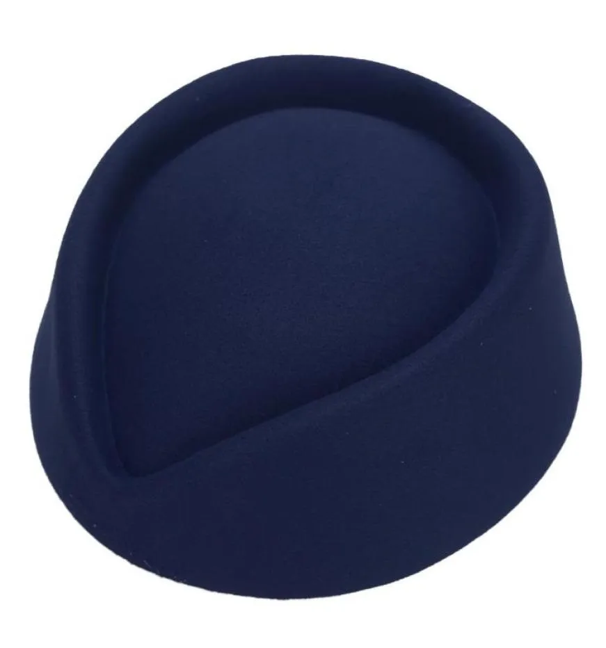 Berets Setewardess Hat Imitation Wool Felt Stewardess Air Hostesses Pillbox Ladies Flight Attendant Cosplay Beret CapBerets9944212