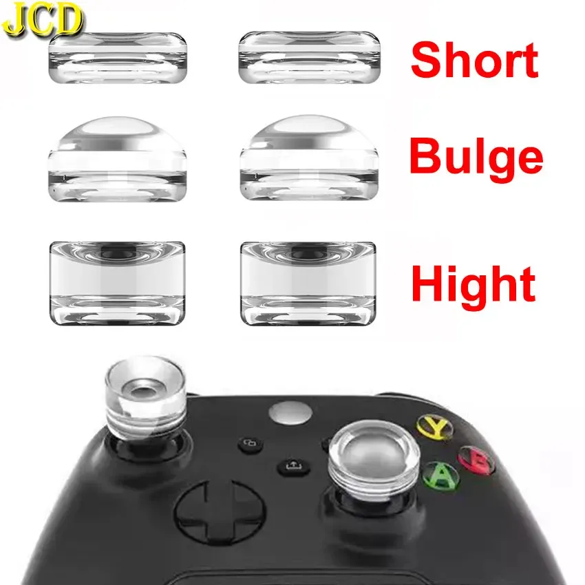 JCD 2PCS Прозрачная прозрачная крышка джойстика Crystal для Xbox One Series X/S Силиконовая палача