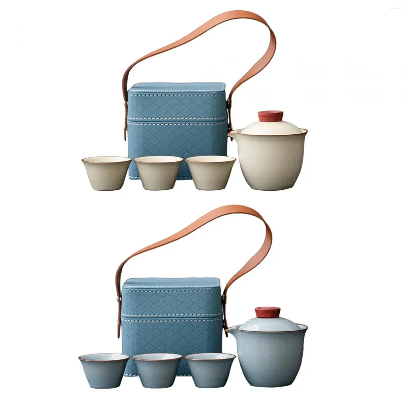 Teaware Sets Portable Travel Tea Set Ceramic Pot Teacups Porcelain Chinese Teapot For Business Outdoor Camping Gifting Car Trips