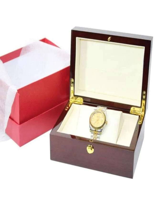 Смотреть коробку роскошные деревянные часы с подушкой пакет корпуса для хранения подарочные коробки Glitter20082179156