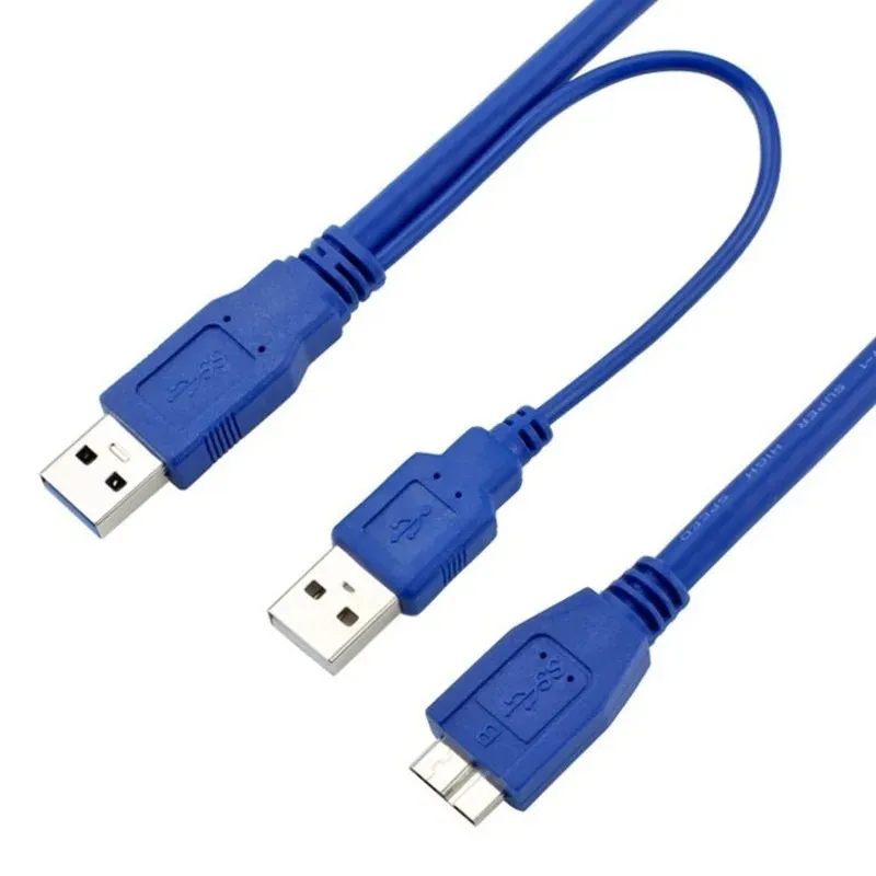 Cavo USB da 30 y ad alta velocità con cavo di alimentazione aggiuntivo HDD mobile e doppio USB30 da maschio a micro USB 30 Un connettore maschio