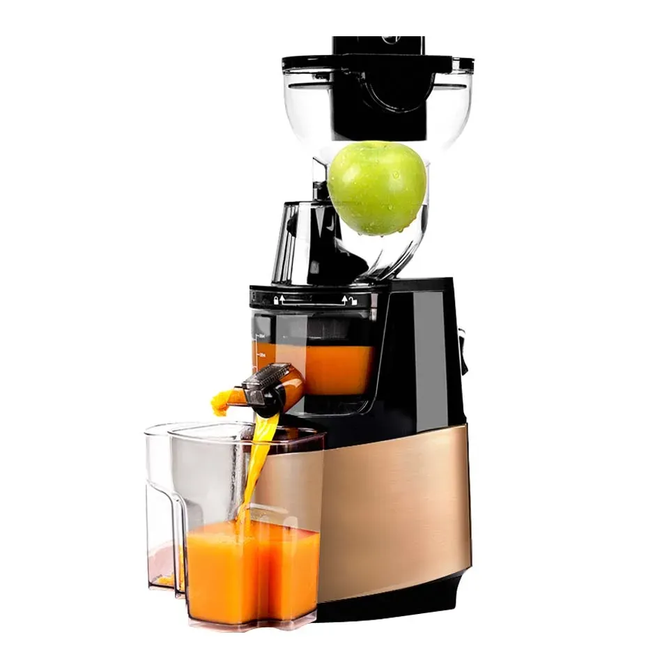 Juicadores 110V 220V 250W 90 mm de grande diâmetro largo nutrição de fruta lenta Ferramentas de vegetais de frutas lentas Ferramentas de fruta multifuncional