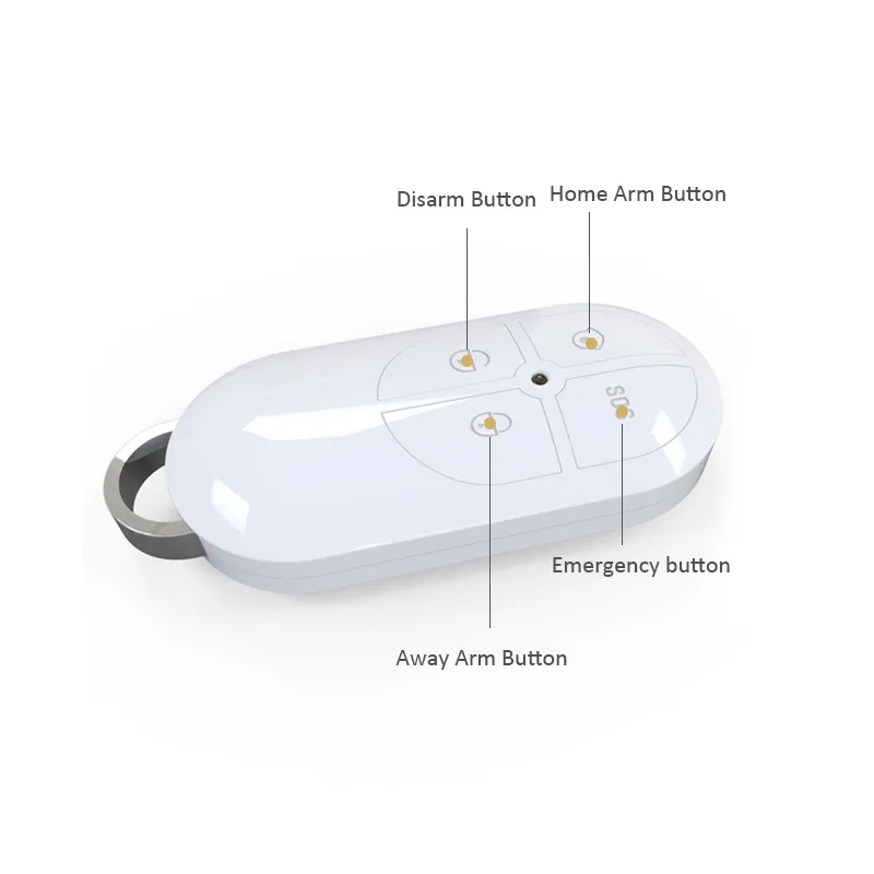 2pcs Control remoto Telecomando 100 metros 433MHz Control de keyfob de Alarma ARMA DE ARMA PARA FOCUS ALARM ALMA