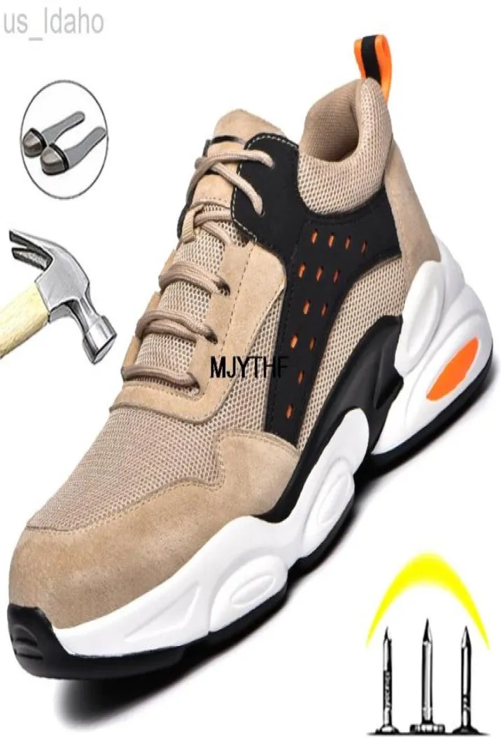 Safety Shoes Work 2022 New Sneaker Steel Toe Men Indestructible Breathable Light Sneakers PunctureProof Boots L2209218504159