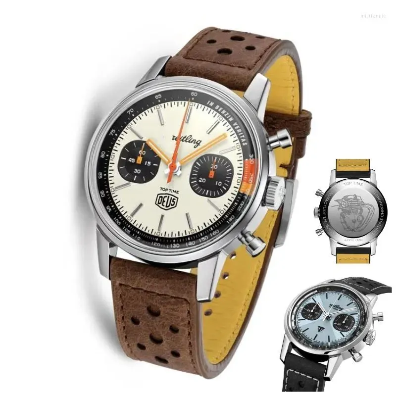 ساعة معصم فاخرة أعلى وقت مشاهدة العلامة التجارية للرجال الطيران المحترف chronograph wristwatch Panda Eye Business for Men