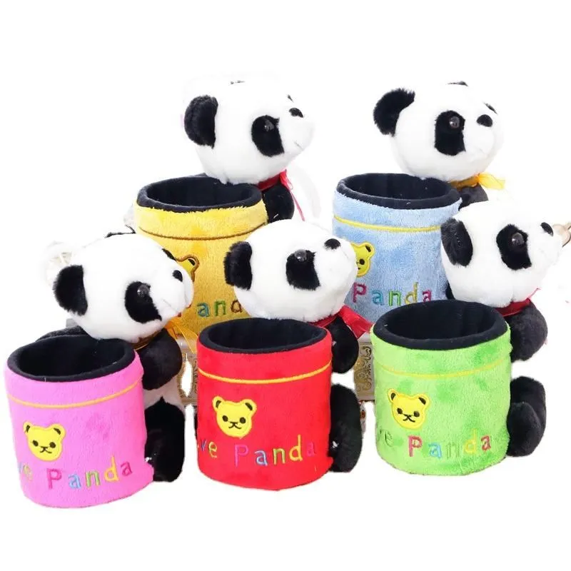 New Panda Doll Plüsch Spielzeug Kinder Schreibwarenpluckenpuppenhalter süßer Panda Lagertank