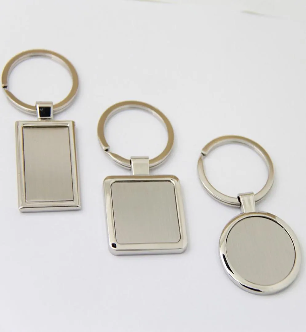 Hele50PC's blanco metalen sleutelketen promotie sleuteltags aanpassen Logo Laser Key Rings 6784342