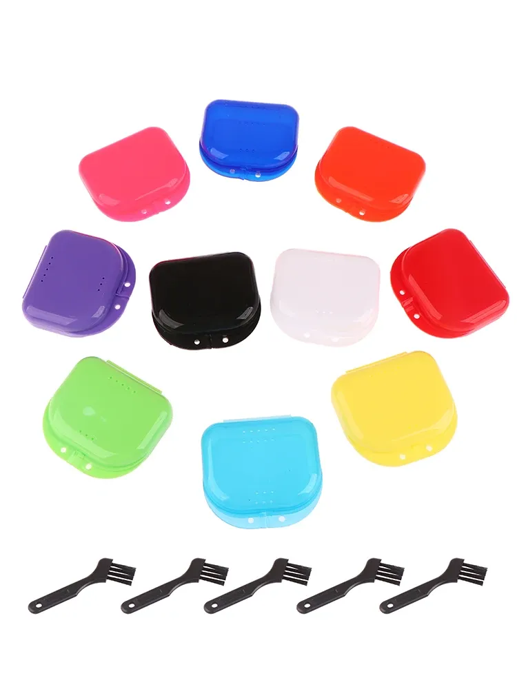 8COLORS RETENU DENTAL ORTHODONTIQUE BOX DE CAS DE Rangement de prothèse dentaire Orthodontic Gard