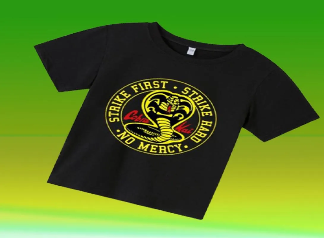 Cobra Kai Tshirts Jungen und Mädchen Sommer Baumwolltippen T -Shirts Drucken T -Shirt Kid T -Shirt Homme Mode übergroße Hemd Baby Kleidung 5483158