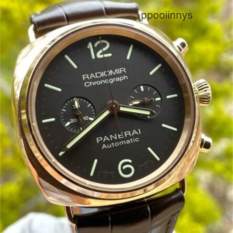 Paneraiss Luksusowe zegarki zanurzalne zegarki szwajcarskie technologia Radiomir Pam 00377 Chronograph Rose Gold L.E. 377 {Complete} 0w2x