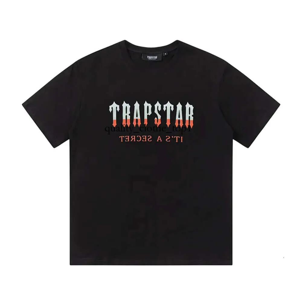 Męskie koszulki marka Trapstar Haikyuu moda gra w Londynie wydrukowane wysokie gram ciężkie podwójne bawełniane anime swobodne koszula krótkie rękawie Mężczyźni T-shirt damskie ubranie 631