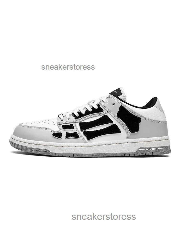 Versatile Shoe Sneaker Skel Mens Shoes Designer Genuine Armyri Bone Chunky High Top Men's Leather Women's Small White Fashion Skateboarding Splice JDBT