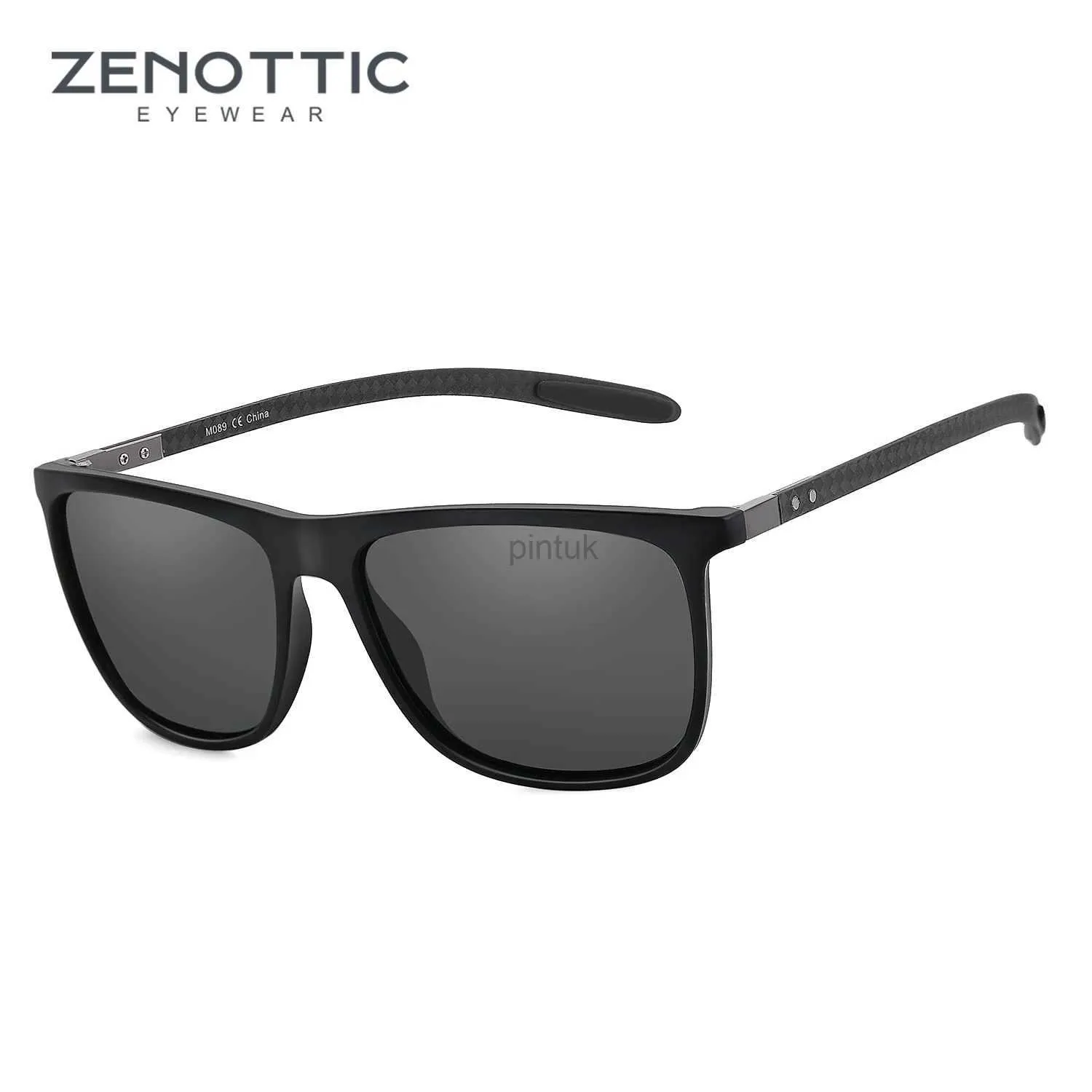 Gafas de sol Gafas de sol polarizadas cuadradas zenóticas para hombres Fibra de carbono ultralcases de sol conducir Fishing Golf Sports UV400 Protección 240412