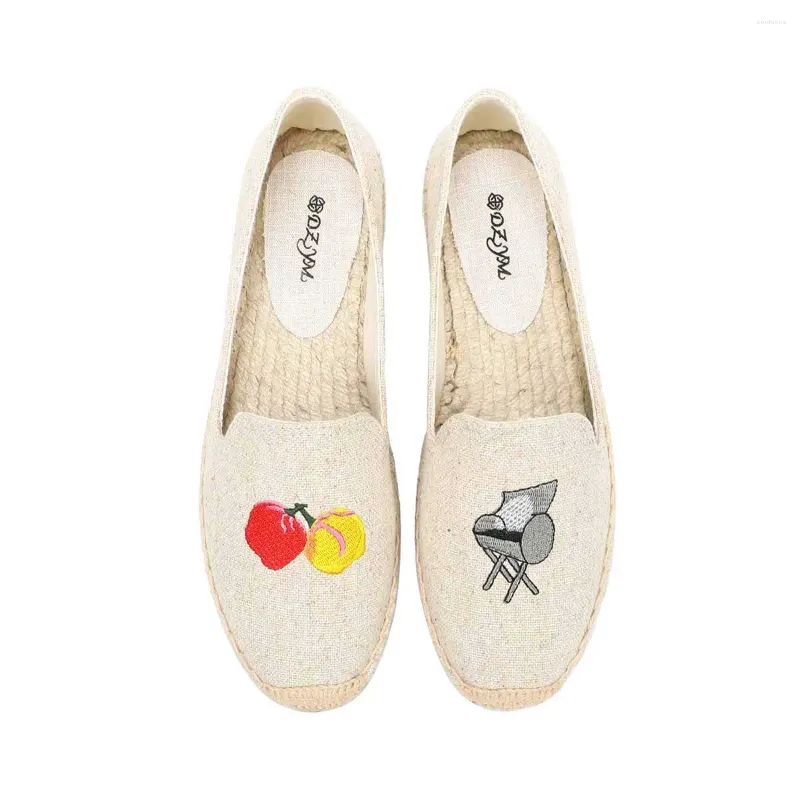 Casual Shoes High Quality 2024 Spring And Autumn Round Toe Flat Ladies Fashion Comfortable Loafer Espadrilles Zapatillas Mujer