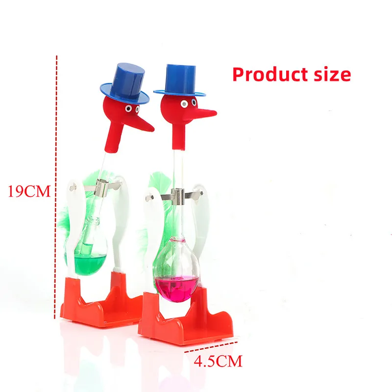 Giocattolo uccelli d'acqua potabile divertente uccelli bobbing non-stop in vetro liquido permanente permanente giocattoli creativi bambini da ragazzo regalo