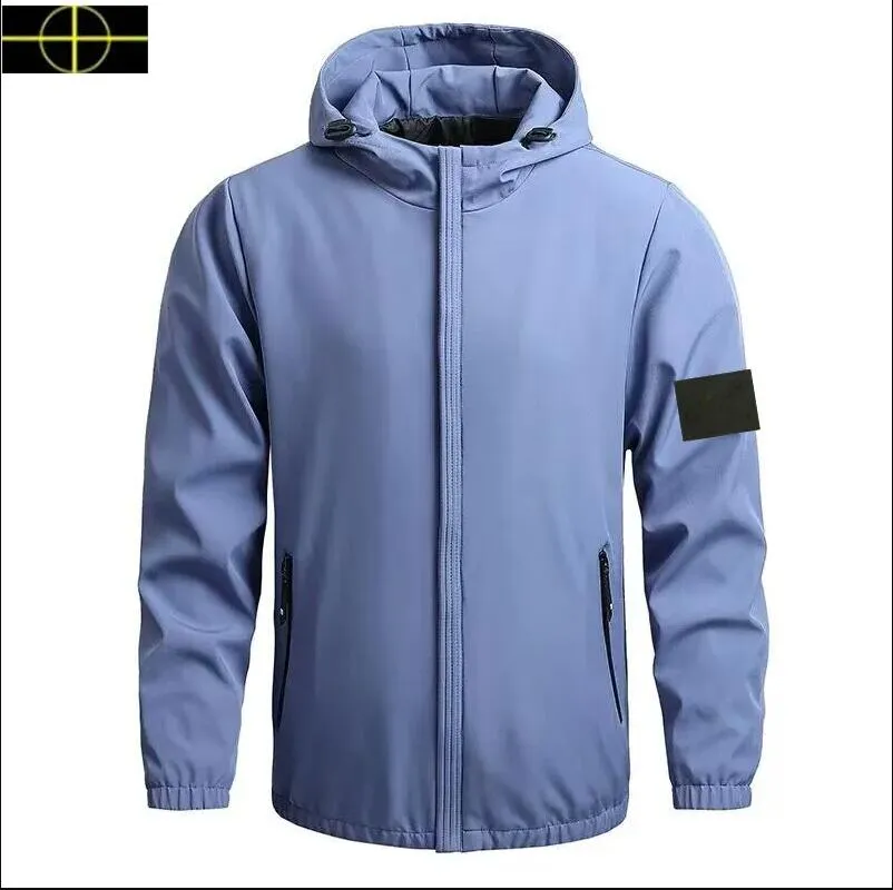 Marca Stone Jacket Island Ilha masculina Autumn Autumn Jaqueta Windrunner Jaqueta Fin Sports Sports Windbreaker Casal Dress Women Women Capuz Cenário Marca Stone Coat Mn1