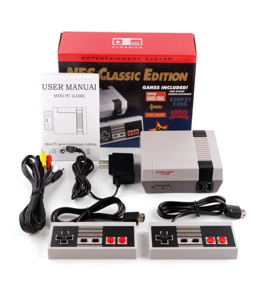 Videospelkonsoler Wii Mini TV Handheld NES Classic Game Console Family Entertainment med 500 olika inbyggda spel med hand7920788