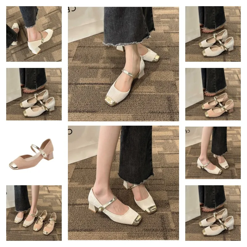 kledingschoenontwerper Heel Slingback Pump Woman Canvas Tweed Summer Goatkin Grosgrain Luxe terug sandaal