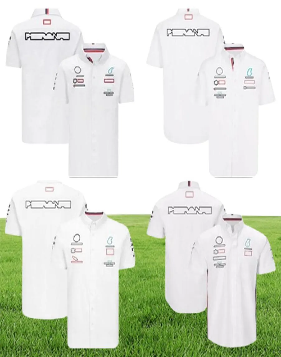 Shirts 2022 1 Team Driver Polo Shirt Summer Men039S Racing Fans Casual Buttoned Shirt Motocross Jersey Car Logo Tops8326851