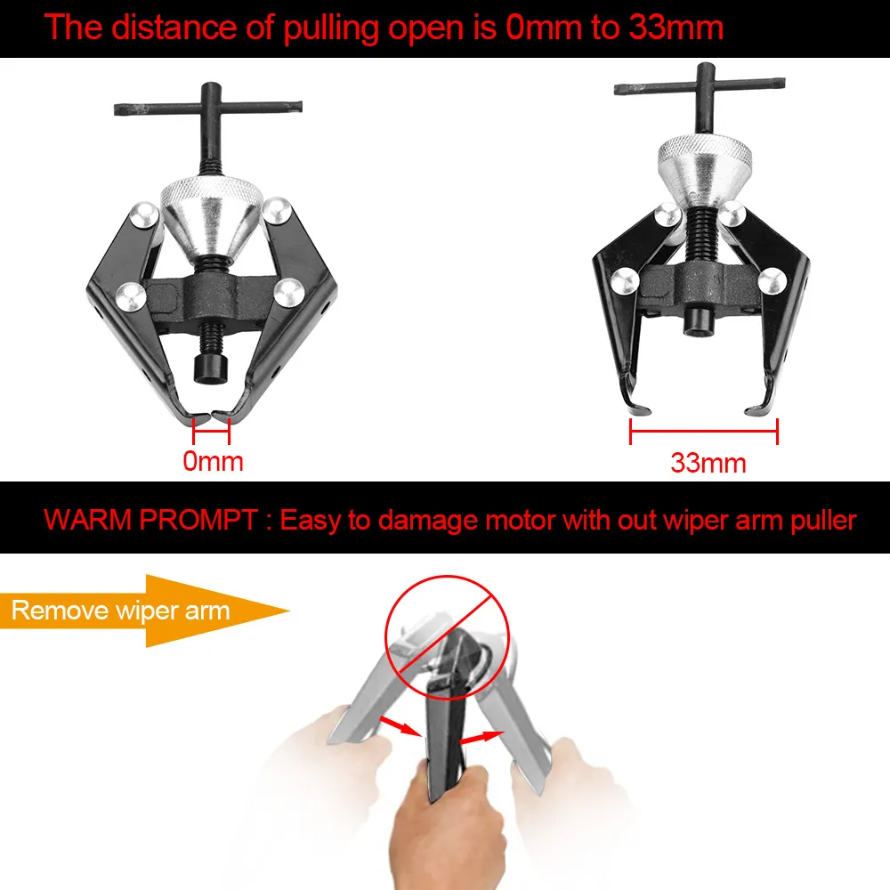 2-Piece Car Wiper Arm Puller Tool Set - Windscreen Blade Removal, Made In USA