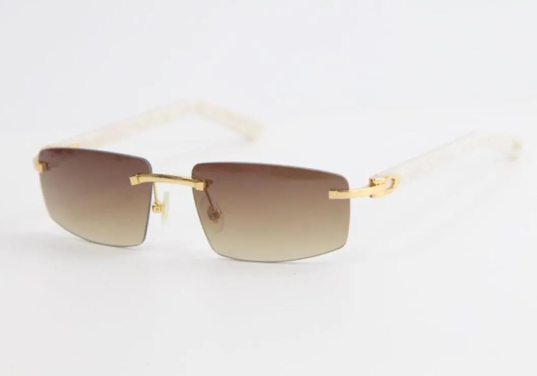 Nouvelles lunettes de soleil en planche blanche en marbre sans montée 8100926 Style Utdoor Design classique modèle de soleil verres de haute qualité masculins et FEM9066150