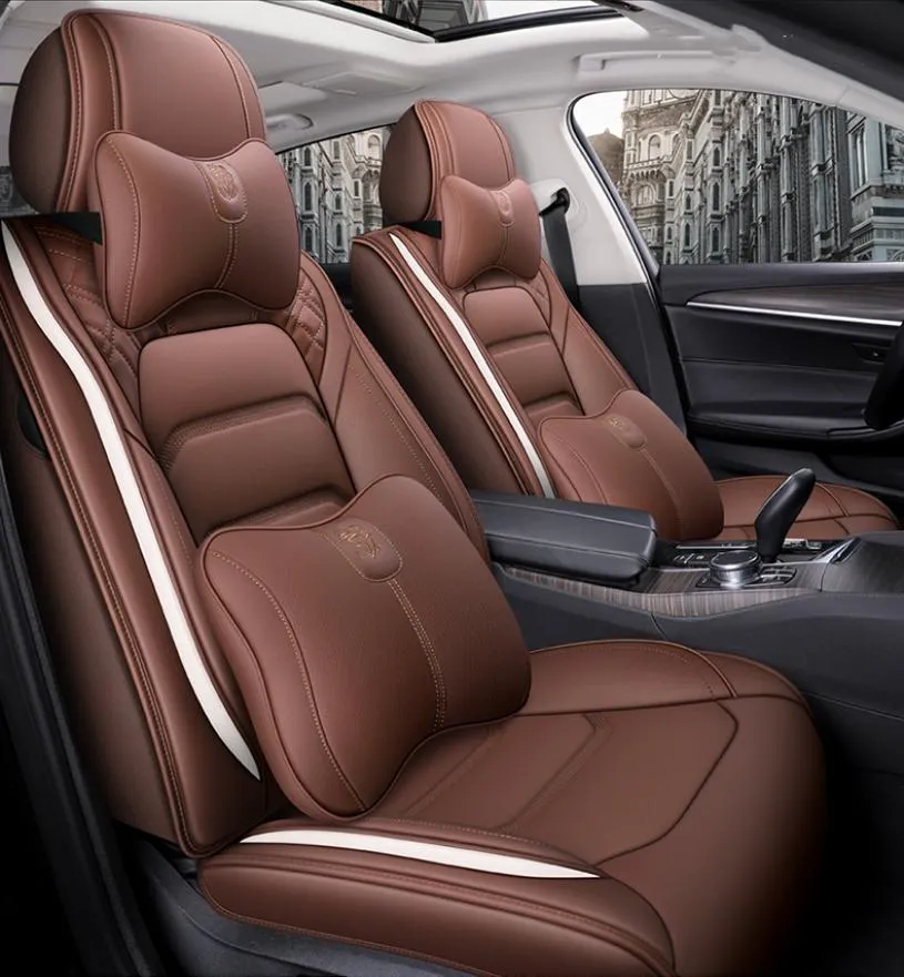 Akcesoria samochodowe pokrywę siedzeń dla sedan SUV trwały wysokiej jakości skórzana uniwersalna poduszka pięć siedzeń, w tym przednia i tylna Cove6080724