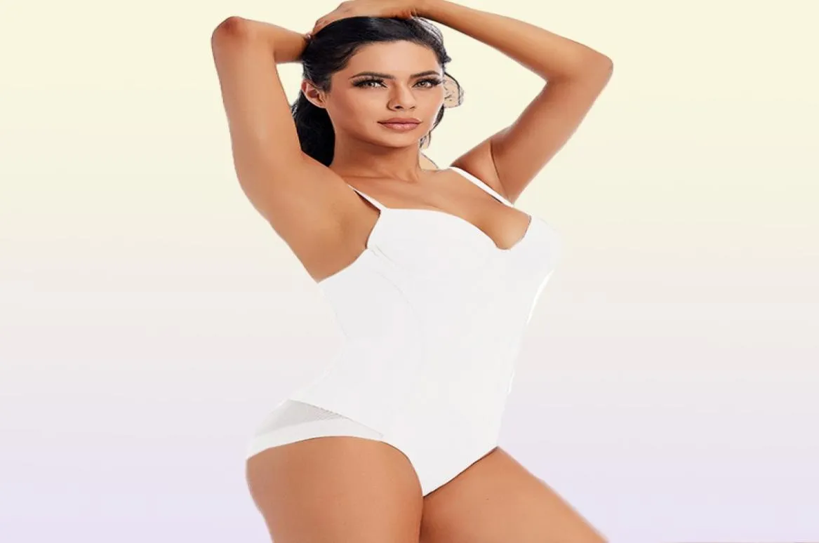 언더 와이어 흰색 바디 수트 여성 셰이퍼 스트레치 단색 부드러운 속옷 바디 수트 Shapewear 2207086798972