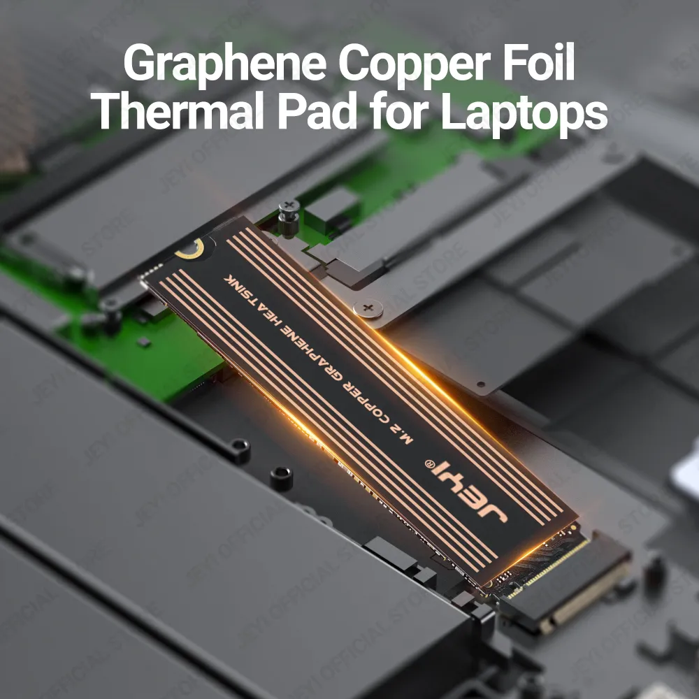 JEYI Graphene M.2 SSD Heatsink with Dual-Layer Graphene and Copper
