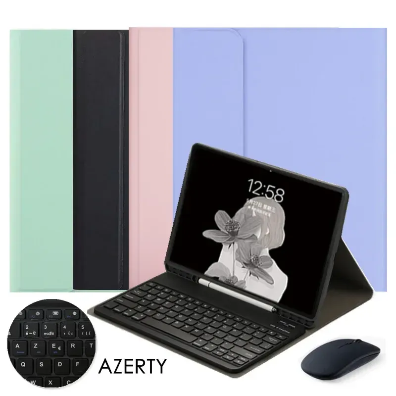 Case Clavier Azerty Keyboard Case pour Samsung Galaxy Tab S9 Fe Case de clavier espagnol russe pour Tab S9 Fe 10.9 '' Case SMX510