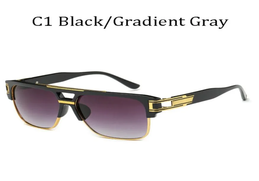 Luxur Design Fashion Classic Grandmaster Four Style Retro Gradient Lens Sunglasses Men Vintage Sun Glasses1015302