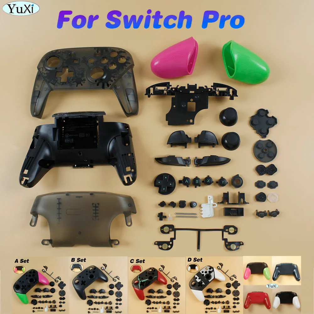 DIY Full Shell Hyding Caxe Couper Kit Butter Full Thumbstick Buttons pour Nintend Switch Pro ns GamePad Controller