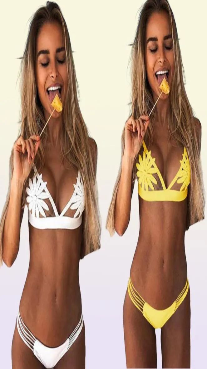 Sexy Women Summer Swimwear Bikini Conjunto de sutiã time gstring thong praia triangle hollow Out terno de banho de banho Mulheres039s3247789