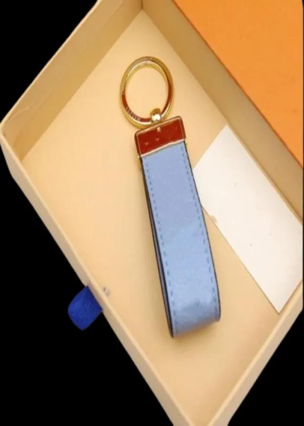 2022 men039s and women039s gifts top quality leather key chain style 7 color car key chain and gift box whole 5538727