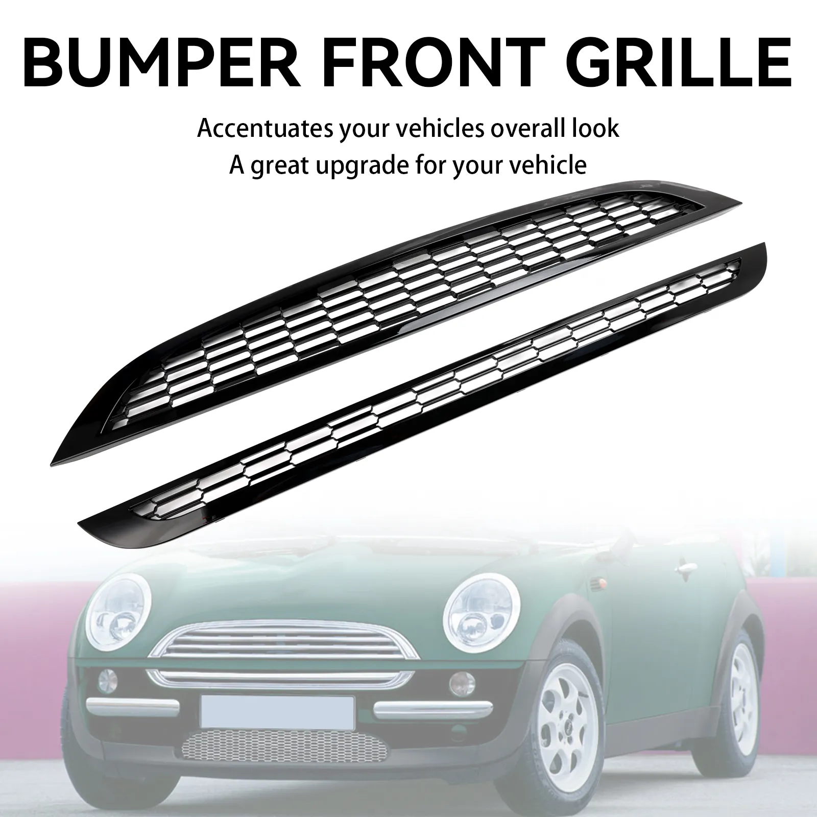 Areyourshop Honeycomb Mesh Front Grill Bumper for Mini Cooper R50 R52 ...