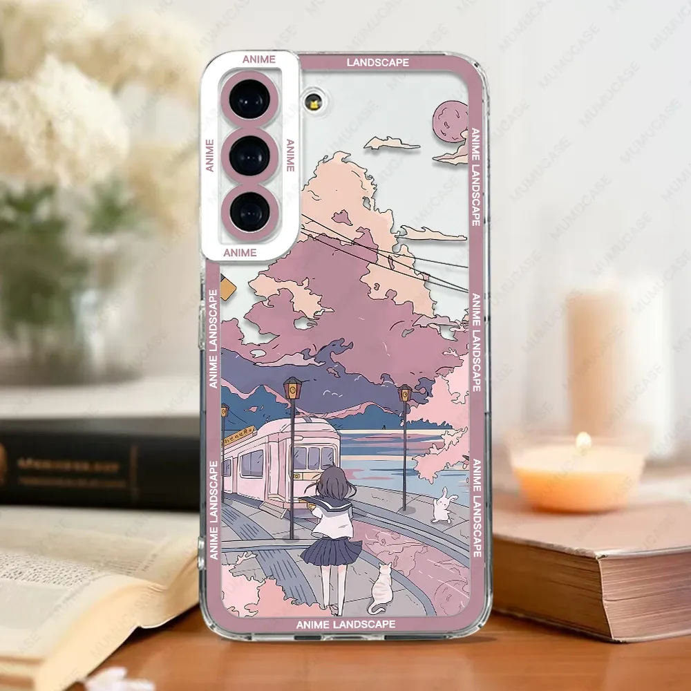 Save Big on Bulk Samsung Galaxy S24 Ultra Anime Case Case For Samsung  Galaxy S24 S20 S21 FE S22 Plus S23 Ultra A22 A54 5G Soft Cover Anime  Landscape