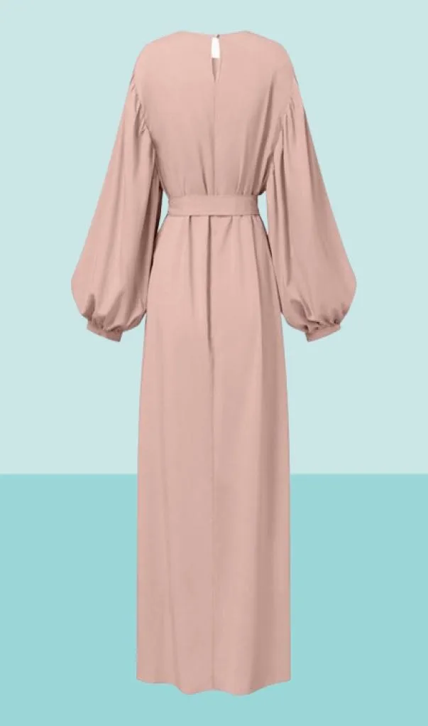 Roupas étnicas Autumn manga de manga de sopa marroquina vestido muçulmano mulheres abaya kaftans vestidos de noite casual mulher peru islâmica manto longa fe45945441