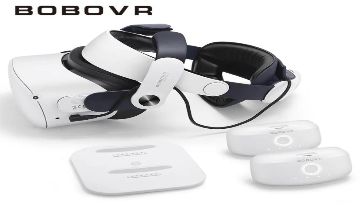 3D óculos BOBOVR M2 Plus Strap Head Strap Twin Battery Combo Combo Combo com Meta Quest 2 VR Power Bank Charger StationDock com B2 BAT9561920