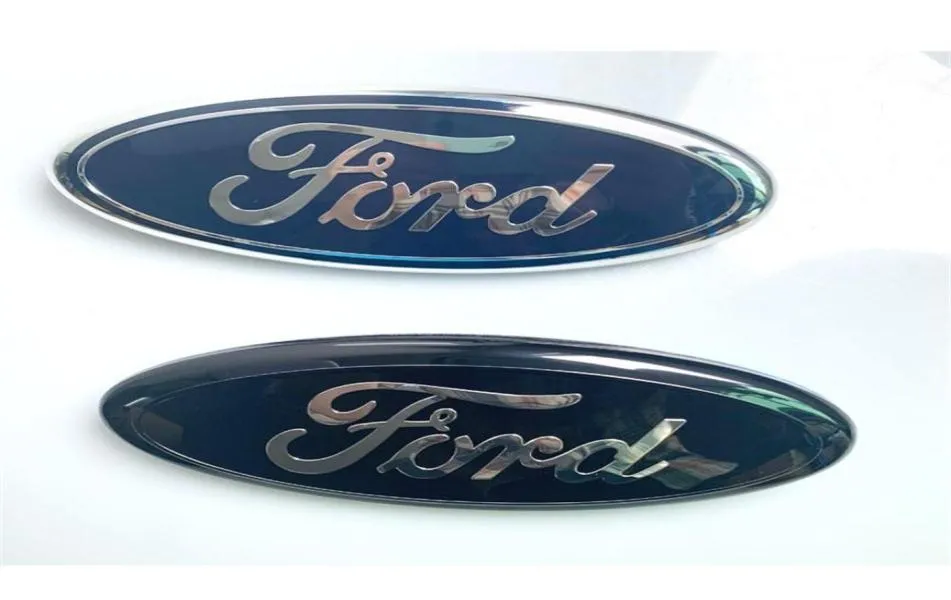 Crachás da frente do carro Capuz de capô dianteiro de 9 polegadas Bonnet emblema de emblema traseiro traseiro adesivo para Ford Skull F150 F250 Acessórios de borda do Explorer302a657817456