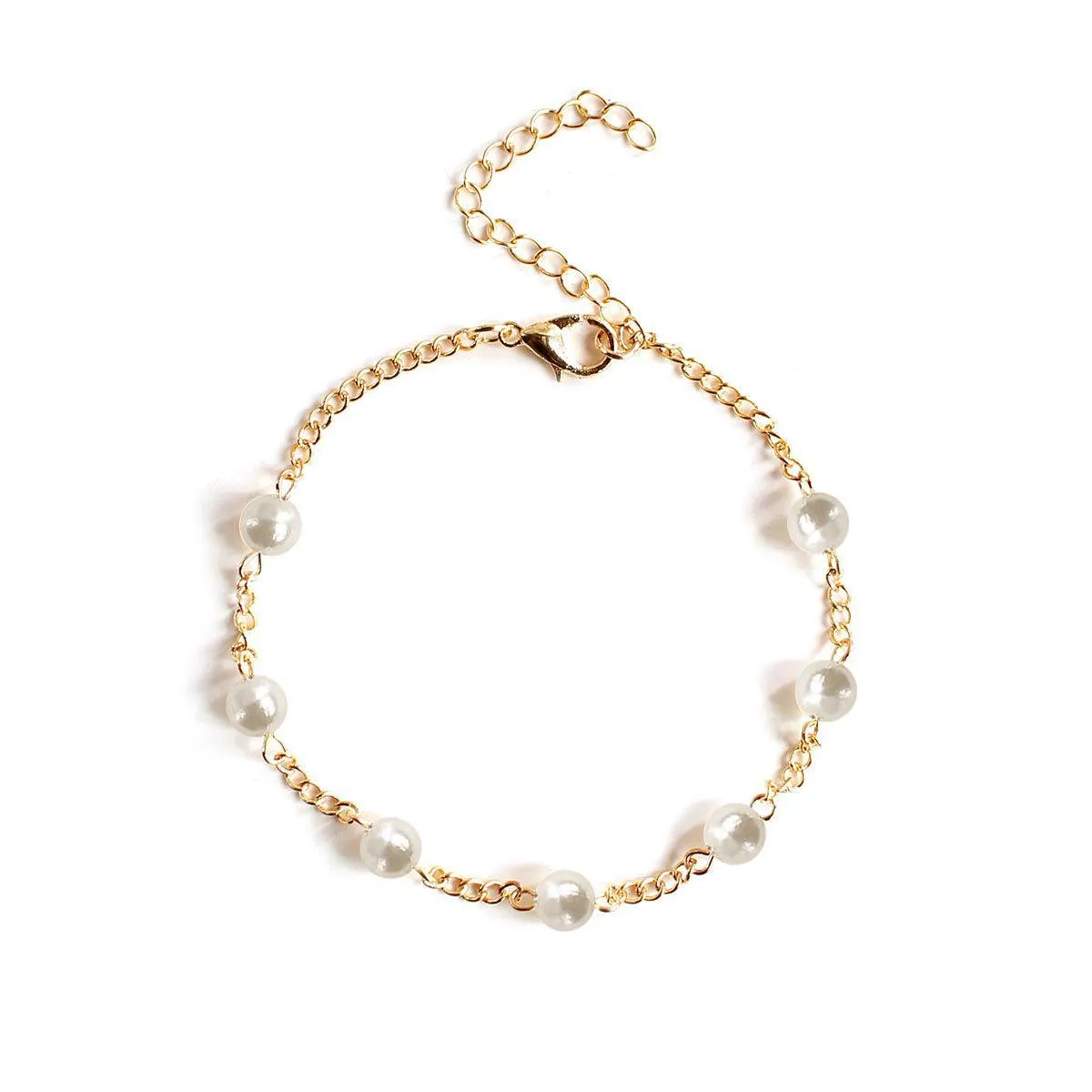 女性用のビーズ卸売100％淡水真珠ブレスレット6-7mmポテト形状の白いブレスレット調整可能なファッションジュエリーXMA DHGARDEN DHC75
