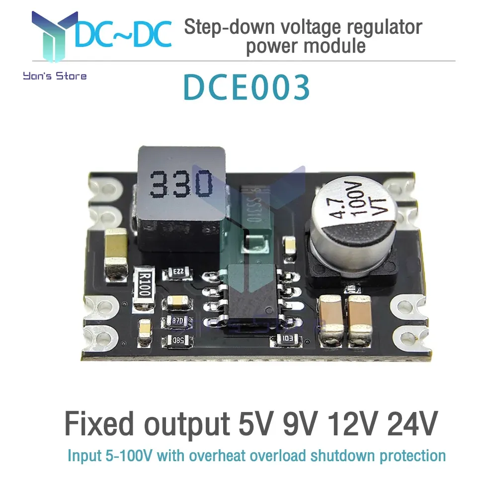 Module Step Down DC-DC Réglable 5A 75W - Entrée 4-38V, Sortie 1,25-36V - Avec Voltmètre - 2 Modules - 13